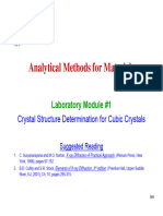 Lab 1 - Crystal Structure Determination For Cubic Crystals
