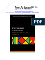 Download Thomas Szasz An Appraisal Of His Legacy C V Haldipur all chapter