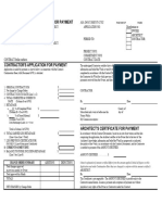 Application and Certification For Payment: Aia Document G702