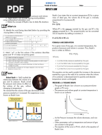 LEARNING ACTIVITY SHEET 4 (Boyle's Law) - Science 10 (4th Quarter)