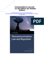 Telecommunications Law and Regulation 5Th Edition Ian Walden Editor Full Chapter