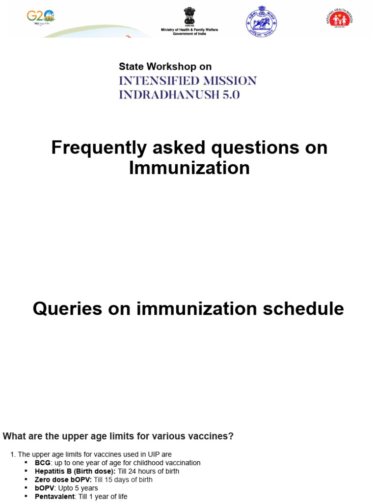 Immunization Schedule FAQs and Guidelines | PDF | Hepatitis B | Vaccines