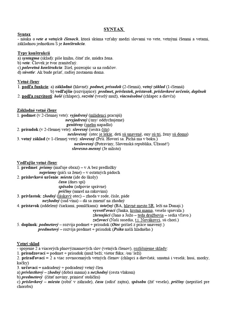 Syntax Pre | PDF