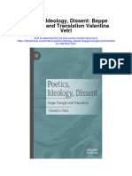 Poetics Ideology Dissent Beppe Fenoglio and Translation Valentina Vetri All Chapter