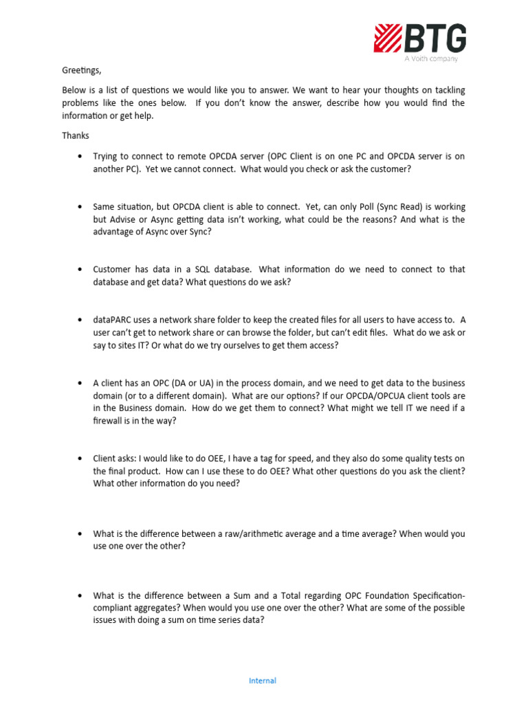 Technical Questions - dataPARC - ImplementationEngineer | PDF ...