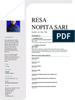 CV Dan PORTOFOLIO - Resa Nopita Sari