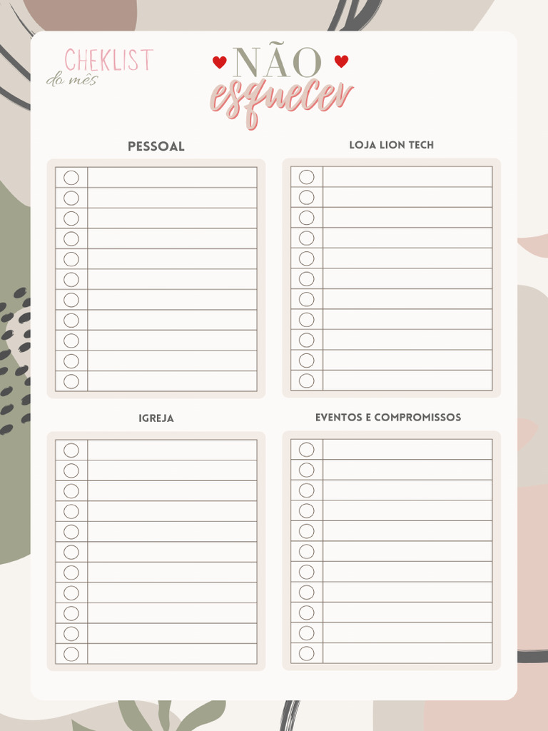 Beige and Brown Abstract Checklist | PDF