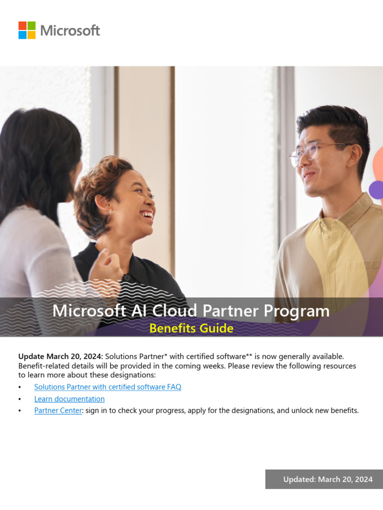 Microsoft AI Cloud Partner Benefits Guide | PDF | Microsoft Azure ...