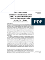 Estimated Realisation Price (ERP) by Neural Networks: Forecasting Commercial Property Values