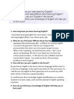 How Long Have You Been Learning English?