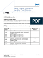 Analytical Quality Assurance, Standard For Total Chlorine: Application
