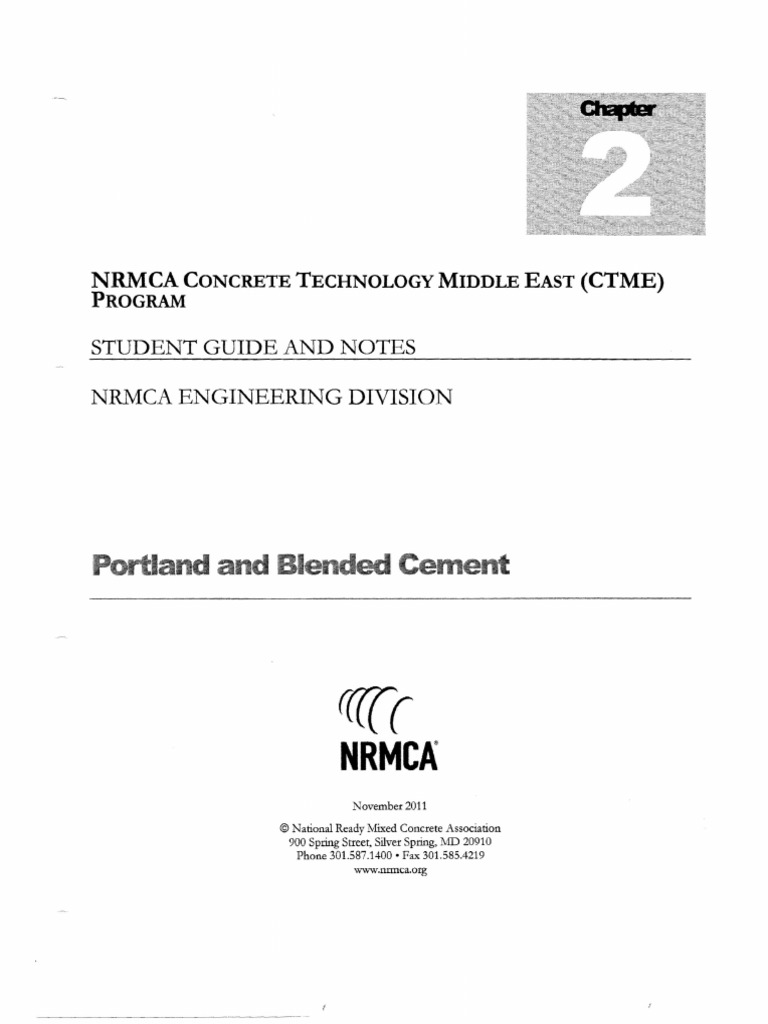 Chapter2 Portland and Blended Cement | PDF