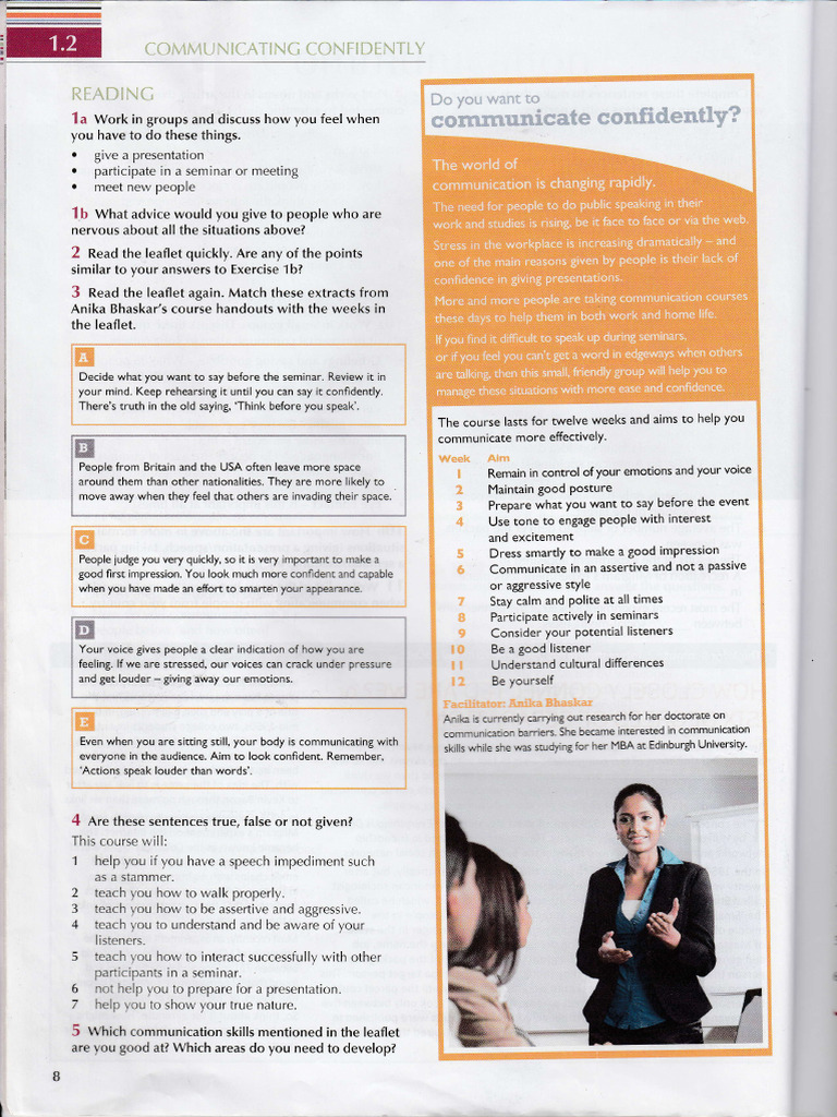 Communicating Confidently in English | PDF