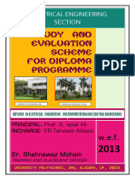 Study and Evaluation Scheme For Diploma Programme: Electrical Engineering Section