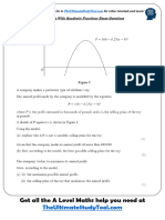 y1 Pure Modelling With Quadratic Functions Exam Questions