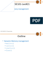 Dynamic Memory Allocation Lecture 21