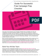 A Pre-Launch Guide For Successful Campaigns + Free Campaign Prep Calendar and Checklist - Indiegogo Education Center