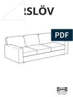 Barsloev 3 Seat Sofa Bed Tibbleby Light Grey Turquoise - AA 2389303 4 100