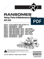 AR 250 Setup, Parts & Maintenance Manual: Use With Operation & Safety Manual 2720368 2720369 REV01