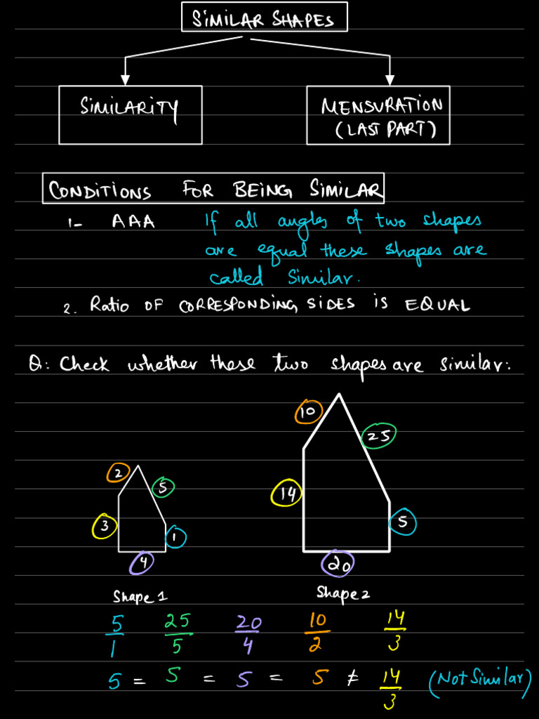Understanding Similar Shapes and Ratios | PDF | Area | Elementary Geometry