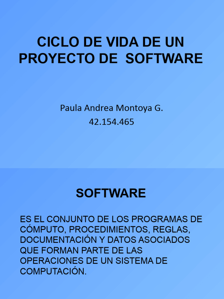 Ciclo de Vida de Un Software | PDF | Software | Programación de ...