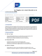 Plan de Gestion Hygiène Santé Et Environnement