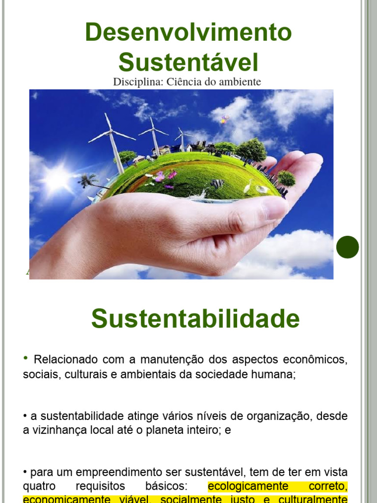 Desenvolvimento Sustentável e População | PDF | Sustentabilidade ...