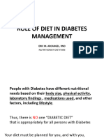 Role of Diet in Diabetes Management