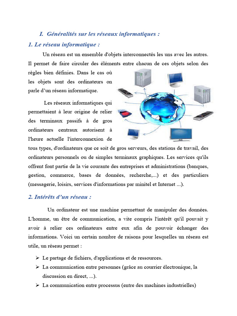 Introduction aux réseaux informatiques | PDF | Fibre optique | Adresse IP