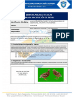 Especificaciones Técnicas para La Adquisición de Bienes: Identificación Del Objeto: Fecha: Funcionario Responsable