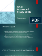 Advanced Study Skills Presentation