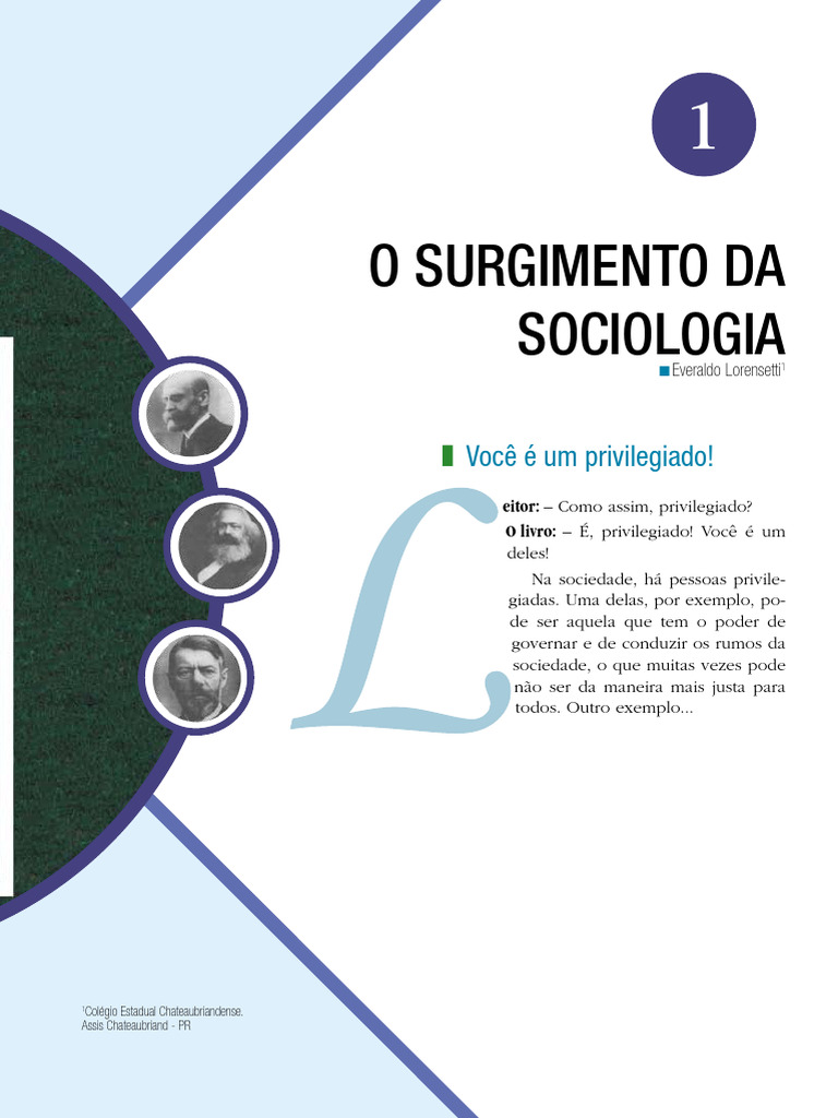 Surgimento da Sociologia e Senso Comum | PDF | Filosofia | Ciências e ...