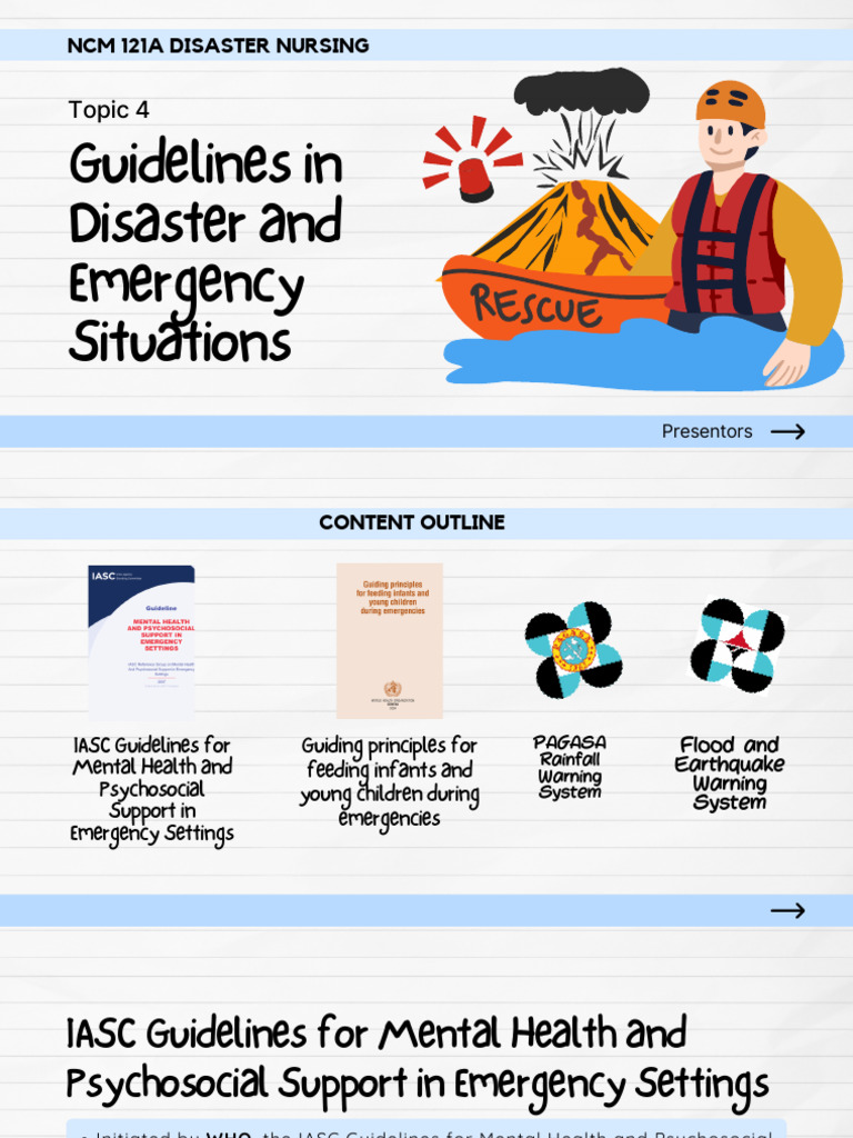Guidelines In Disaster And Emergency Situations 4C PDF Rain 