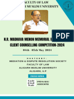 N.R. Madhava Menon Memorial Intra-Faculty Client Counselling Competition-2024 (Brochure)