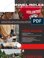 Personnel Roles and Functions For Disaster Preparedness and Response