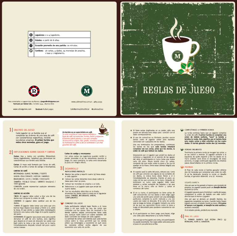 Reglas De Juego Barista Pdf