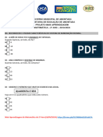 Mais Aprendizagem Questões para 2º Ano MAT - 26 de Abril