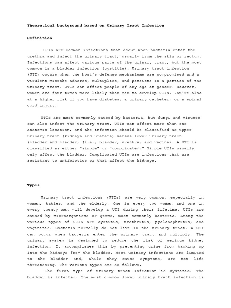 Theoretical background urinary tract infection pdf urinary tract
