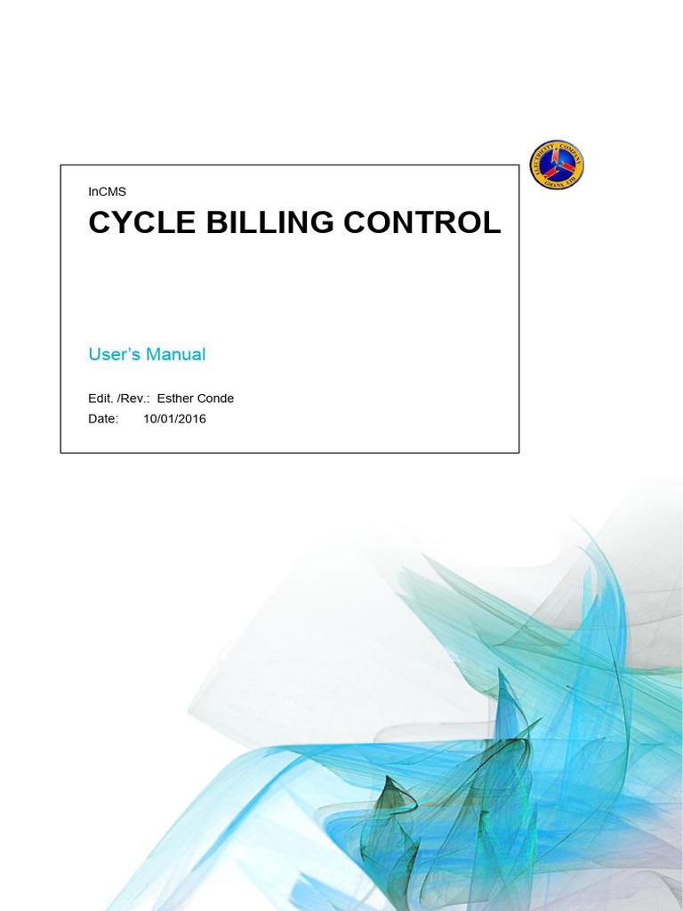 CMS CycleBillingControl Manual | PDF | Information Technology | Software