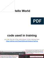 Hello World Golang
