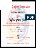 Certificado de bautismo Antonio