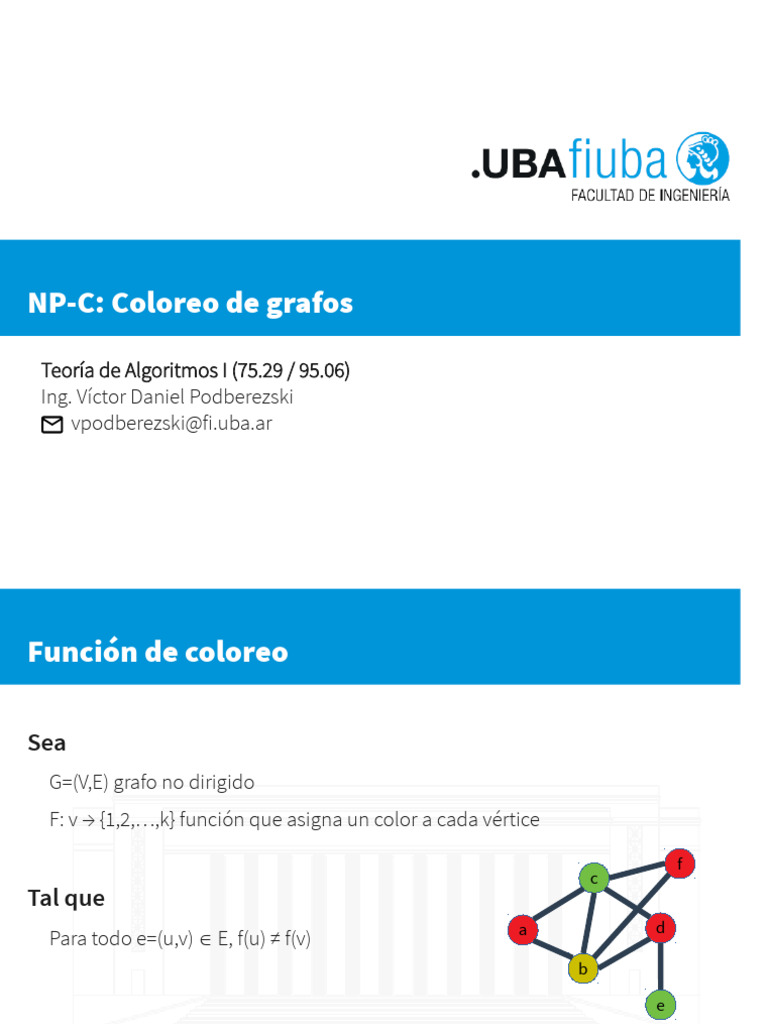 Coloreo de Grafos | PDF | Complejidad de tiempo | Lógica matemática