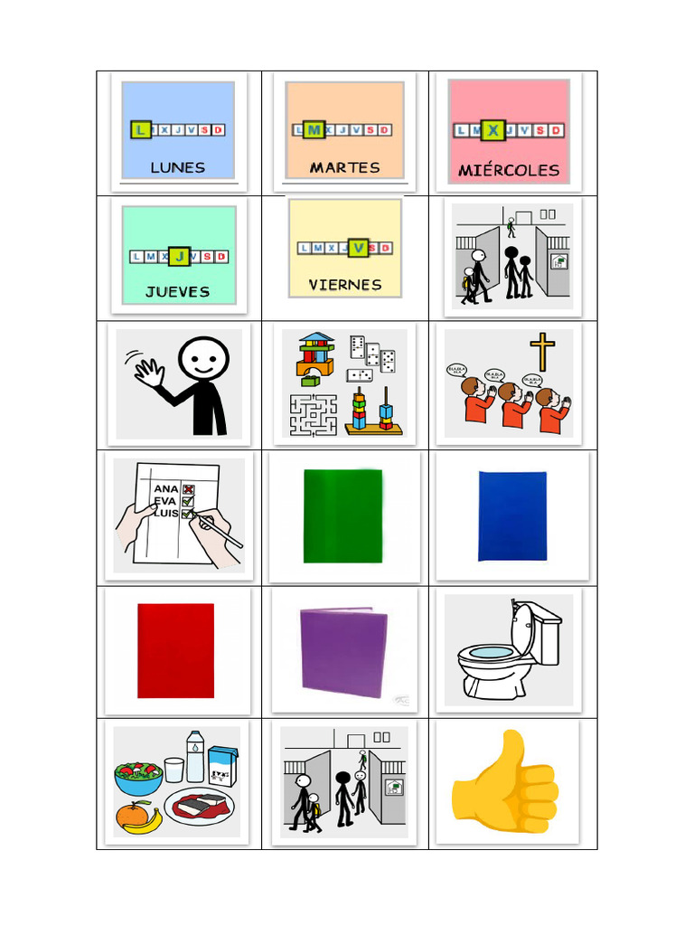 Pictogramas Mi Cuaderno Individual Tea | PDF
