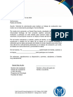 Carta de Autorización A Los Padres de Familia