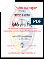 Certificado de Bautismo Isabela