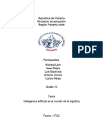 INTELIGENCIA ARTIFICIAL EN EL MUNDO DE LA LOGISTICA