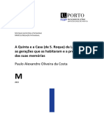 A Quinta e A Casa (De S. Roque) Da Lameira: As Gerações Que As Habitaram e A Preservação Das Suas Memórias