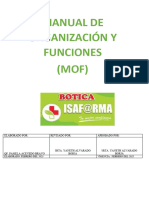 Mof - Manual de Organizacion y Funciones Botica Cruzfarma Plus