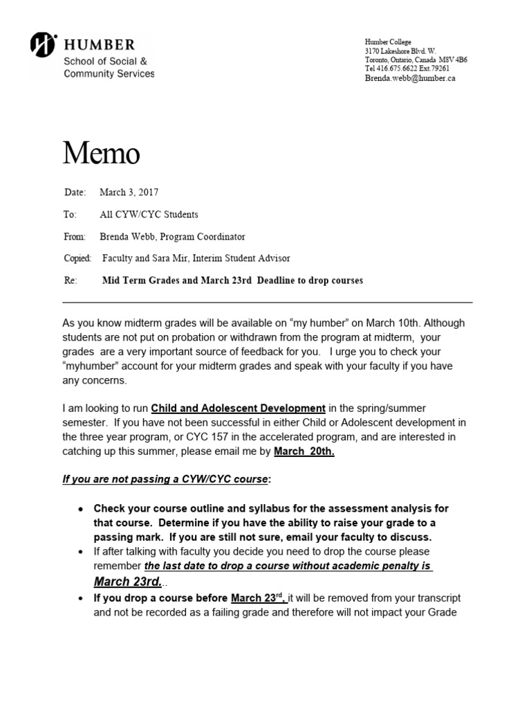 Midterm Grades & Course Drop Deadline | PDF | Career & Growth