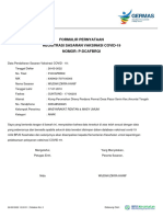 Formulir Pernyataan Registrasi Sasaran Vaksinasi Covid-19 Nomor: P-Dcafbrqi